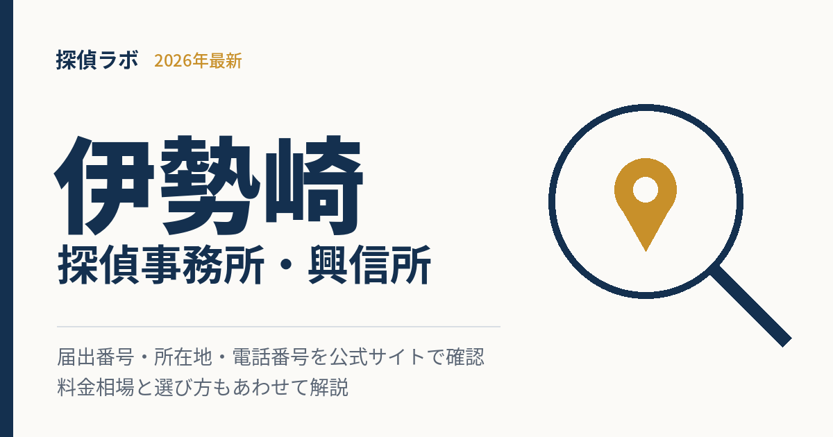 伊勢崎の探偵事務所
